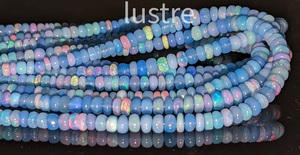 Cuentas de rondelle lisas de ópalo de tanzanita, cuentas de ópalo de fuego etíope Welo, cuentas blancas para regalo de Navidad y Halloween - Product Image 2