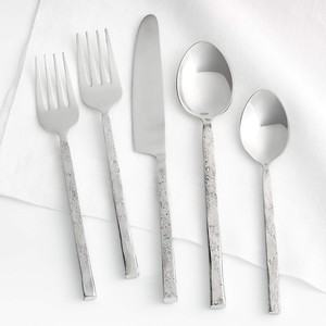 Élégant ensemble de couverts en métal argenté poignée à motif de pierre de la meilleure qualité d'Inde - Product Image 5