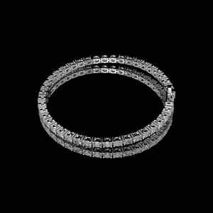 Bracelet tennis ovale tendance en argent sterling 925 certifié, serti de pierres de laboratoire, style hip-hop, pour homme, idéal pour les mariages et les fêtes – Vente flash - Product Image 2