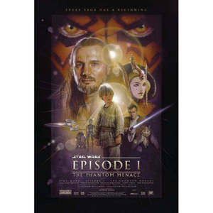Tarjeta postal de Star Wars Episodio I con gráficos impresos en offset - Product Image 1