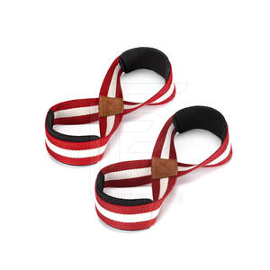 Venta al por mayor logotipo personalizado neopreno correa de muñeca gimnasio deportes figura 8 peso pesado levantamiento entrenamiento banda - Product Image 1