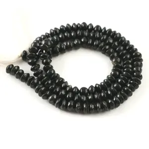 Beautiful Handmade Best Quality Natural Black Onyx Gemstone Smooth Button Beads From Manufacturer At Wholesale Price