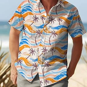 เสื้อยืดฮาวายชายคอตั้งผ้าฝ้าย 100% สัมผัสนุ่มพิเศษ ระบายอากาศ แห้งเร็ว ขายดีที่สุด ราคาส่งถูก - Product Image 3