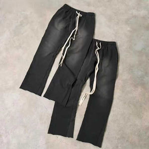 Chándal personalizado para hombre, ropa de calle Vintage 100% de algodón, desteñido lavado ácido al sol, conjunto de sudaderas con cremallera y pantalones de chándal, chándales para hombre - Product Image 2