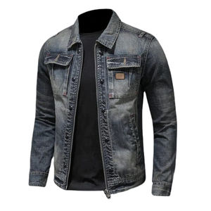 Vente chaude de haute qualité respirant hommes veste en jean tendance High Street Design d'hiver pour la saison de printemps - Product Image 4