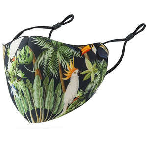 Masque imprimé design en gros avec filtre à charbon actif masque facial en coton noir lavable réutilisable - Product Image 1