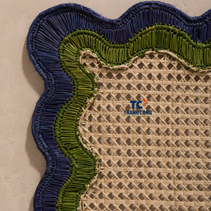 NUEVO Elegante manteles individuales ondulados de color verde marino accesorio de mesa duradero ecológico para comidas diarias y ocasiones especiales - Product Image 2