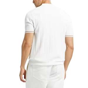 Directo de fábrica personalizado transpirable agradable a la piel cómodo Casual hombres de punto de manga corta Polo - Product Image 6