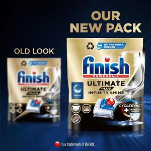Tabletas para lavavajillas Finish Ultimate Plus Infinity Shine Fragancia fresca a granel 73 tabletas para lavavajillas para una excelente limpieza - Product Image 4