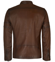 Veste en cuir noir solide pour homme, fabriquée sur mesure en peau de mouton véritable, style motard décontracté pour l'hiver, avec fermeture éclair
