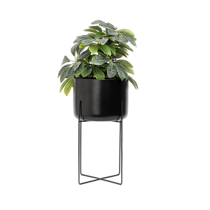 Venta caliente Soporte de maceta de metal vintage Recién llegado Decoraciones de jardín interior Soporte de flores con acabado negro Fiestas de bodas en maceta - Product Image 2