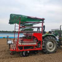 KAFAN Transplanteur de semis remorqué pour tracteur, rouge, haute qualité, composants de valve mécanique, garantie 1 an