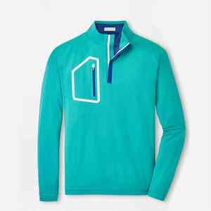 OEM personnalisé hommes 1/4 Zip pull-over sweat couleur unie décontracté à capuche en polyester pour l'hiver - Product Image 5