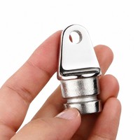 Embout à œil en acier inoxydable 316 pour bimini top, raccord de capuchon coulissant pour tube de bâche marine, connecteur d'extrémité de tube de bâche de yacht