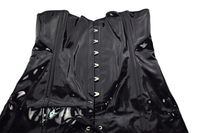 Damen Sexy Gerades Ärmelloses PU-Leder Club Maxikleid Antistatisch Umweltfreundlich Kariert Boutique-Stil Natürlich