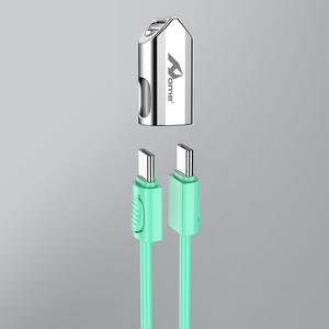 PD60W 30CM 2EN 1Cable C VERDE Cargador de teléfono de carga rápida Super Speed Pure Copper USB3.0 20m Longitud del cable para dispositivos - Product Image 3