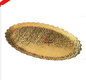 Plateau de service en acier inoxydable en métal fini argenté au look classique pour restaurant et bar d'hôtel - Product Image 4