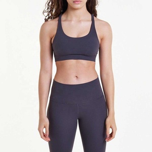 Soutien-gorge de yoga en élasthanne pour femmes avec logo de sport à col profond soutien-gorge personnalisé vêtements de fitness - Product Image 1