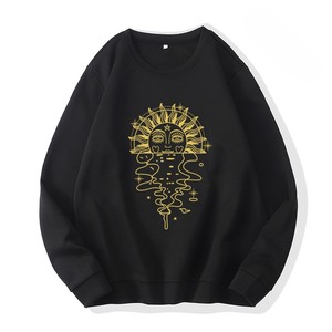 เสื้อสเวตเตอร์คอกลมพิมพ์ลายสำหรับผู้หญิง160แกรม180แกรมผ้าฝ้าย100% 200แกรมเสื้อแขนยาวปรับแต่งได้ตามต้องการ