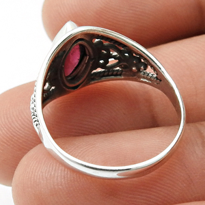 Fabuleux Look Naturel Grenat Gemstone 925 Sterling Silver Marquise Forme Anneau Bijoux Faits À La Main Pour Les Exportateurs De Fiançailles fournisseur - Product Image 2