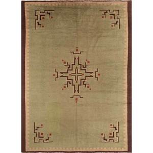 Alfombras de Lana Anudadas a Mano Nuray Green PAEM-692, Diseño Geométrico y Abstracto Boho para Entrada y Pasillo del Hogar - Alfombras Jaipur US - Product Image 1