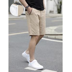 Pantalon chino décontracté pour homme en coton sergé 100% coton, longueur tissée avec motif uni, décoration de logo, fournisseur foncé de BD - Product Image 2