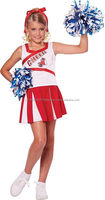 Costume de pom-pom girl en spandex personnalisable en couleur unique pour fille ensemble de tenues de fantaisie performance de danse uniformes de pom-pom girl d'halloween