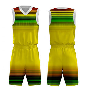 2024 BSCI, venta al por mayor, conjuntos de camisetas de baloncesto con estampado de sublimación transpirable, ropa deportiva de alta calidad para niños de talla grande de verano - Product Image 3