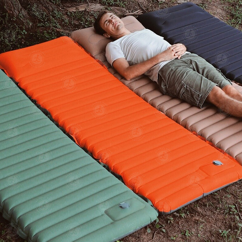 Ultralight Inflatable Sleeping Mat with Pillow