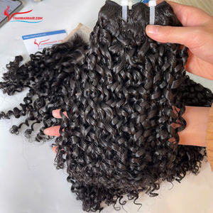 Extensiones de cabello virgen vietnamita de alta calidad 100%, cabello de color natural dibujado doble, cabello de trama rizado de duendecillo grande - Product Image 5