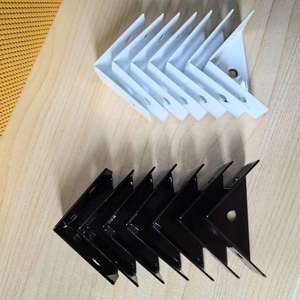 Black Steel Triangle Single-Side Angle <b>Corner</b> Bracket for Furniture Accessories - Product Image 5