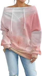 Sudadera Holgada Informal con Estampado Gráfico de Moda para Mujer, Sudadera con Capucha Floral, Sudadera de Manga Larga Extra Grande - Product Image 3