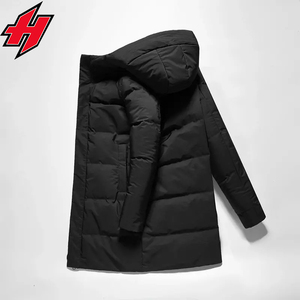 แจ็คเก็ตฤดูหนาวแจ็คเก็ตยาวพรีเมี่ยมแจ็คเก็ตปักเป้ายาวสำหรับผู้ชายในสีดำสวมใส่หนักผ้าฝ้ายที่เต็มไปด้วยแจ็คเก็ตฟอง - Product Image 2