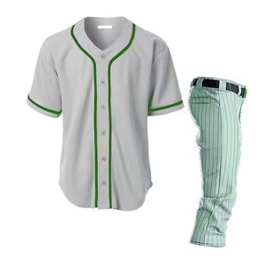 Nuevo uniforme de béisbol de alta calidad en blanco OEM con camisa y pantalón conjunto completo/Uniforme de logotipo bordado de trabajo en equipo transpirable de alta calidad - Product Image 5
