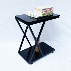 Minimalist SST003 Tea <b>Table</b> Living Room Furniture with Iron Metal Frame and Rubber Wood <b>Side</b> Corner <b>Table</b> <b>Set</b> - Product Image 5