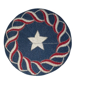 Napperons de table en verre perlé fait main de qualité supérieure à la conception unique de feuilles au prix de vente en gros - Product Image 1