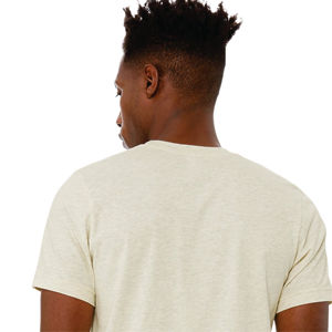 Camiseta de manga corta Heather Prism Natural Unisex CVC: 52% Airlume peinado y algodón hilado en anillo, 48% Poly, 32 Singles, 4,2 oz - Product Image 6