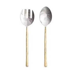 Traditional Design Stainless Steel Salad Server Set Eco-Friendly Dishwasher <b>Safe</b> for Home Kitchens and Wedding Dining - Product Image 4