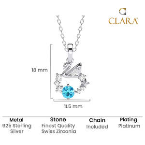 Chaîne avec pendentif cygne emblématique en argent et zircon, design animalier et numérique tendance, pour fiançailles ou cadeau - Product Image 5