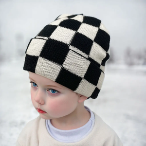 Best-seller Bonnet tricot moelleux Mohair personnalisé Bonnet tricot Jacquard acrylique en faux vison avec logo personnalisé - Product Image 6