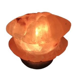 ฐานโคมไฟเกลือแกะสลักด้วยเทคนิคการแกะสลักแบบออร์แกนิกสีชมพู คุณภาพดีที่สุด ออกแบบตามสั่ง สำหรับตกแต่งบ้าน - Product Image 1