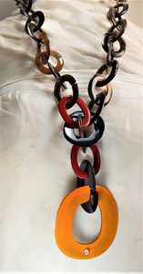 Collar de cuerno de búfalo Color miel ámbar/Collar de cuerno natural/Joyería de cuerno de búfalo Ligero y cómodo - Product Image 4