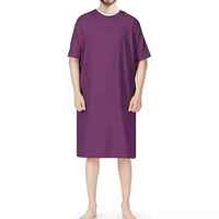 Robe d'hôpital pour femmes, blouse d'examen médical à manches courtes, en toile de coton confortable, couleurs personnalisées pour les cliniques