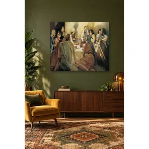 Impresión en Lienzo de la Última Cena de Jesús y los Apóstoles en la Mesa - Product Image 3