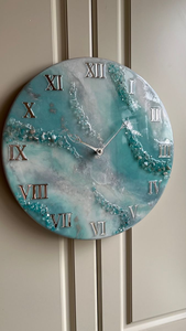 "Đồng hồ treo tường nhựa Epoxy thanh lịch-trang trí nhà Thủ Công-đồng hồ lớn tuyệt đẹp cho không gian sống phong cách" - Product Image 2