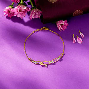Pulsera de Tenis Clásica HexaLink de Oro de 18K con Perlas para Mujer, Diseño Vintage de Mariposa - Product Image 1