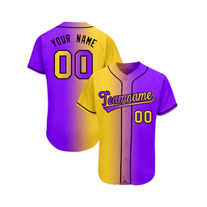 100% poliéster hombres béisbol Jersey ligero de secado rápido logotipo personalizado impresión transpirable ropa deportiva Jersey OEM servicio - Product Image 6