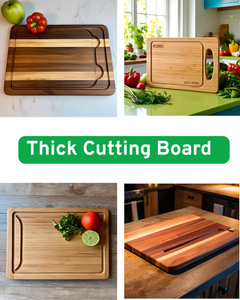 Bloque de carnicero de madera maciza de Acacia para cocina, comedor, sala de estar, baño al aire libre, hogar, oficina, tabla de cortar gruesa moderna - Product Image 3