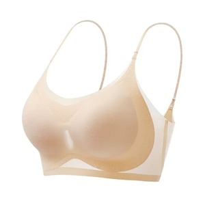 Soutien-gorge 2024 été Ultra-mince glace soie sous-vêtements sans couture femmes respirant fronde beau dos soutien-gorge de couchage - Product Image 1