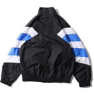 Veste coupe-vent vintage pour homme des années 80 et 90, blocs de couleur, 100% polyester, décontractée, pour l'extérieur, streetwear, veste en nylon coupe-vent, grande taille - Product Image 3